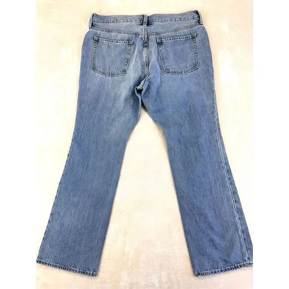 Old Navy Jeans Women’s 14 Low Rise Bootcut Blue‎ Distressed NWT Retro Y2K Cotton - Picture 3 of 8